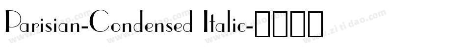 Parisian-Condensed Italic字体转换